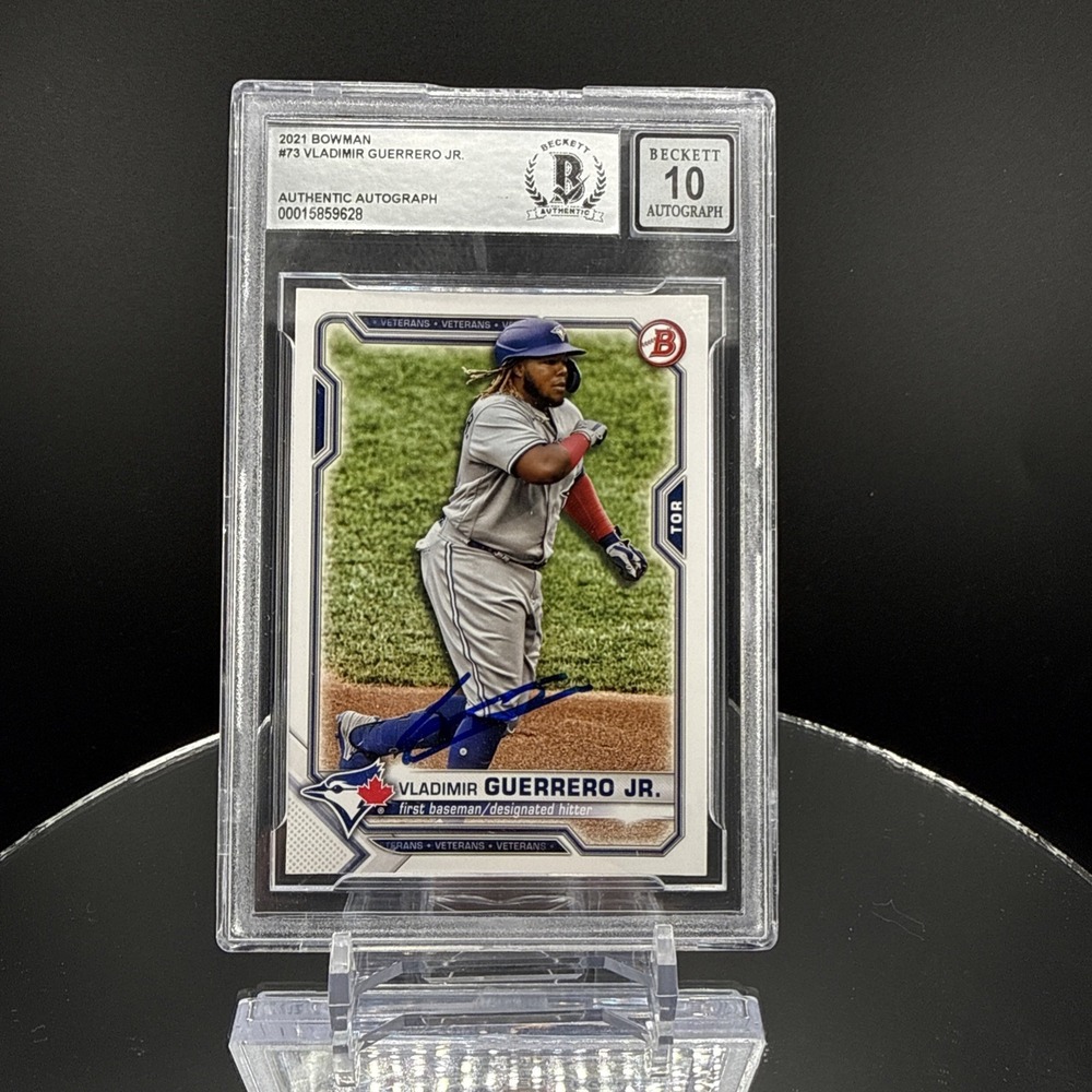 Topps 2021 Bowman Vladimir Guerrero Jr. #73 Autograph BGS 10 Toronto Blue Jays